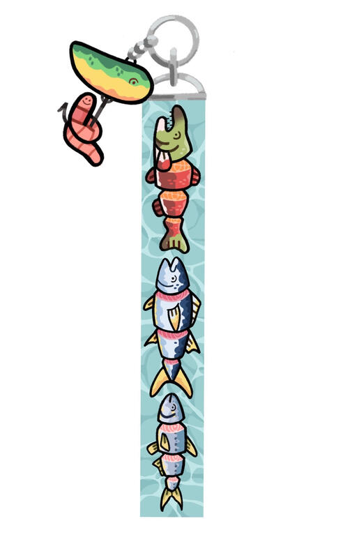 fish lanyard mockup